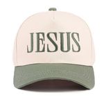 Jesus Trucker Hat Dark Forest / Cream NWT Green Photo 1