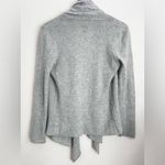 AQUA  light grey Cashmere cardigan open front soft long sleeve draped lightweight Photo 3