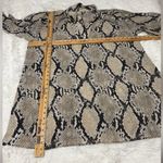 H&M  Snakeskin tunic dress Balloon sleeve Beige Black Lightweight Oversize Size M Photo 11