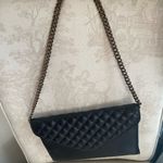J.Crew Black clutch bag with chain link strap. Photo 3