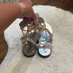 Free People  Gold Gladiator Sandals Photo 4