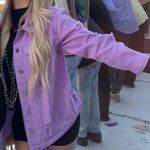 Distressed Lavender Denim Jacket Size L Photo 1