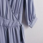 Mustard Seed Blue Midi Wrap Dress Photo 2