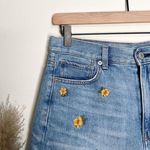 American Eagle Embroidered Floral High Waisted Mom Shorts | Size 6 Photo 4