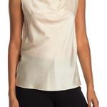 St. John Liquid Silk Cowl Neck Tank Top S 19” p2p Champagne $695 Retail NWT Photo 0