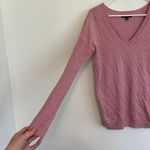 American Eagle Rose Pink Long Sleeve Lightweight Cotton Blend V-Neck Sweater XS Photo 7