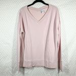 Athleta  Light Pink Coaster Luxe V Neck Sweatshirt Photo 1