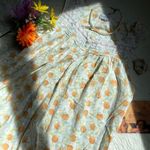Vintage Lanz of Salzburg citrus print flowy summer house dress Multiple Size M Photo 2