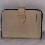 Calvin Klein VINTAGE SIGNATURE  TAN NYLON BI FOLD WALLET PHOTO ALBUM Photo 0