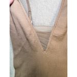 Free People Intimately  Beige Ribbed Come Around Mesh Camisole XS/S Sheer Sexy Photo 1