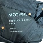 MOTHER The Looker Ankle Fray Jeans Gold Bolt Women’s Size 24 Cropped Skinny Black Photo 16