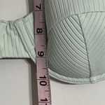 Madewell  Women's Ribbed Balconette Bikini Top In Iced Mint Size Large Photo 5