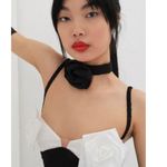 For Love & Lemons Rita Black & White Midi Dress Size Medium NWT Photo 3