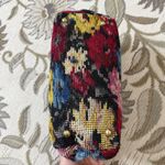 Vintage Needlepoint Purse Floral Tapestry Handbag Bag Antique Pink Photo 2