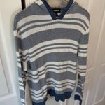 EXPRESS Women’s Striped Lightweight Hooded Long Sleeve 100% Cotton Size XL Photo 1