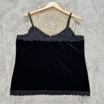 Coldwater Creek NWT  Women’s Black Velvet Lace Cami Tank Top Bra Liner Goth 1X Photo 4