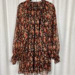 Aakaa You Better Believe It Brown Floral Long Sleeve Mini Dress Sz.S NWT Photo 7