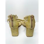 Zigi Soho Zigi Soro Sandals Size 6‎ Gold Open Toe Ankle Strap Dress Heels Sparkly Photo 5