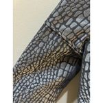 Diane Von Furstenberg  DVF Angie Nightfall Silver Metallic Moto Jacket Sz 2 snake Photo 4