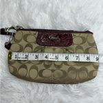 Coach y2k Brown Burgundy Signature Wristlet w/ Card Slots Photo 8