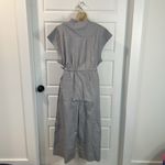 Banana Republic  COTTON POPLIN WIDE-LEG CROPPED JUMPSUIT in sleet gray XL NWT Photo 5