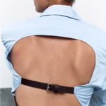ZARA  Open Back Belted Poplin Shirt Photo 6