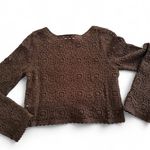 Rebellion Brown  long sleeve shirt. Size XS. Photo 1