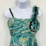 MM Couture Miss Me Mini Dress Womens Small Green Gathered Lined NEW Photo 2