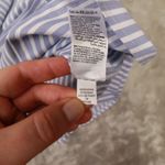 Chico's  Blue White Striped No Iron‎ Cool Max Button Up Shirt size 3 XL Career Photo 6