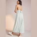 Anthropologie Lilka Womens Mint Green Halsey Embroidered Wide Leg Jumpsuit Large Photo 1
