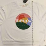 Levi's Levi’s White Trendy Vintage-Style Logo Sweatshirt Sz 1X Photo 4