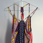 Angie Bohemian Mini Dress Colorful Paisley Print Sleeveless Casual sz S Photo 6