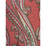 Talbots  Paisley Print Crew Neck Long Sleeve Sweater Coral Green Women'sS Photo 5