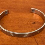 Retro Elegance Design Gold Etching Designs Effortlessly Chic Sleek Cuff Bracelet Silver Photo 2
