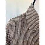 Flax  Brown, Grey, Purple Pin Stripe Linen Blazer Photo 1