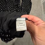 Elegant Black and White Polka Dot Long Sleeve Dress Size M Photo 9