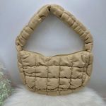 Cloud Feel Puffer Quilted Soft Fabric Material Hand Bag in tan Photo 0