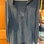 XCVI  Slate Blue Hooded Sweatshirt Photo 0