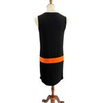 Cop Copine Circus Dress Black Orange Accent Sleeveless Shift 100% Viscose Sz 36 Photo 2