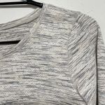 Zyia  Active Grey Heathered Long Sleeve Open Back Blouse Womens S Gorpcore Gym Photo 2