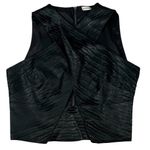 L'Agence L’AGENCE Black Faux Leather Crop Top Photo 6