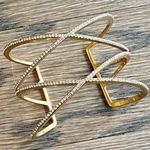 BaubleBar  Gold Pavé Double Helix Cuff Bracelet Photo 0