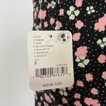 Free People New  ​IRL Floral Print Slip Skirt Black Pink Combo Size 8 Photo 14