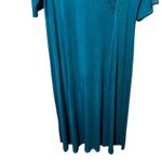 Soft Surroundings Petite M Blue V Neck Seamless Midi Dress Photo 1