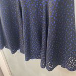 Karl Lagerfeld  Women's Paris Black Blue Pattern Laser Cut A-Line Lined Dress 8 Photo 3