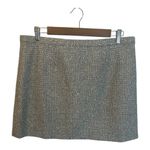 Alex Marie Samantha Tinsel Mini Skirt Size 12 Silver Metallic Zipper Sparkle Photo 1