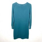 MaxMara Studio Womens Cashmere Wool Dress With Infinity Scarf Teal Blue Small Photo 2