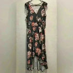 J for Justify  women's gray floral size L-XL dress‎ Photo 4