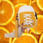 Yellow Shoes Design Crossbody Bag, Cute Zipper Shoulder‎ Bag Photo 1