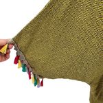 Sun Followers Yellow and Gray Woven Tasseled Cardigan One Size Beach Cover Photo 2